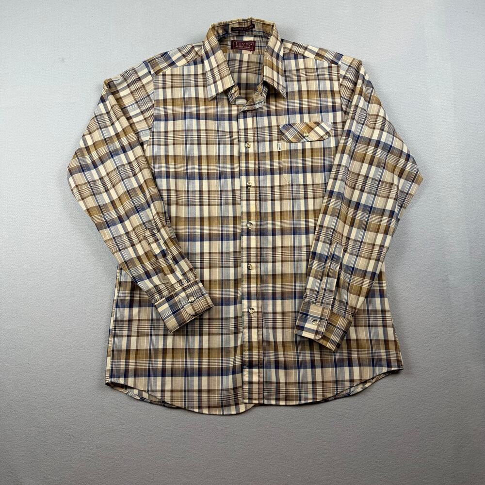 Levi’s Action Shirt Plaid Button-Up Men’s L